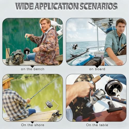 Fishing Line Winder Spooler with Clamp- Protable Multifunction Spooling Station System for Spinning & Casting Reels - Fishing Accessories Gifts for Men