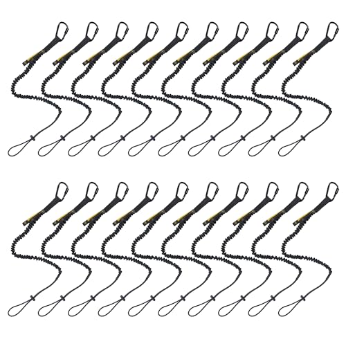 TRSMIMA Safety Tether Tool Lanyard - 20 Pack Fall Protection Absorbing Tool Lanyard Tethering Accessories Nylon Webbing Scaffolding Safety Training for Industrial Workers - size: 20-pack