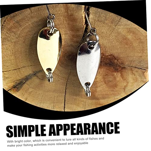 20pcs DIY Fishing Lure Kit Sequin Horse Mouth Single Hook Blades Bright Attractive for Bass Fishing