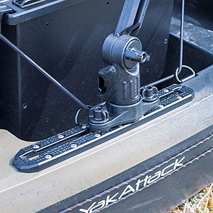 YakAttack HD LockNLoad Track Mount Base | Dual MightyBolt System for Kayak Rod Holders, Fish Finders & Heavy-Duty Gear | Track or Deck Mount | Yak Attack USA-Made