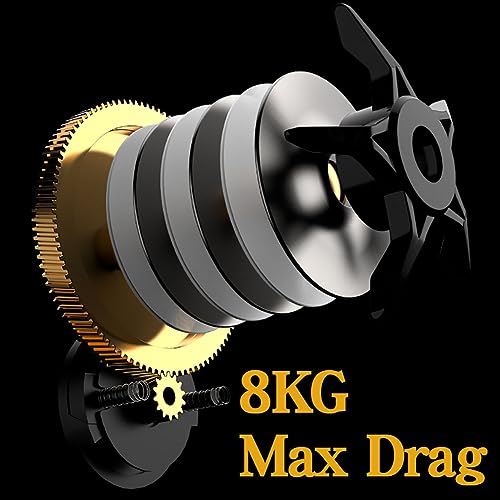 Baitcasting Reels, 8KG Max Drag Baitcaster Reels, 7.2:1 Gear Ratio Fishing Baitcasting Reel, 12+1 BB Bait Caster Reel, Low-Profile Fishing Reel with Compact Design Left Hand - color: Left Hand