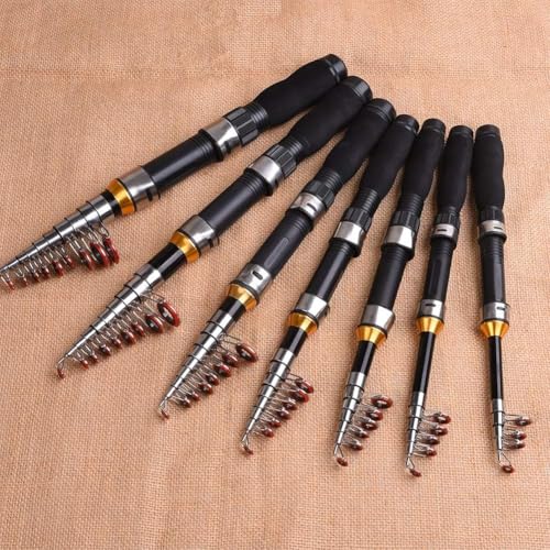 Carbon Fiber Fishing Rod Travel Fishing Pole Lightweight Portable Shore Sea Fishing Outdoor Use - size: 3.3 FT