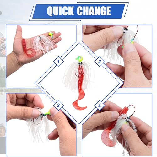 Spinnerbait Skirts Jig Skirts Bass Fishing Jigs Replacement Skirt Silicone 50 Strands Umbrella DIY Fishing Lures Rubber Skirt for Spinnerbaits Buzzbaits Squid Jig Baits Lures - style: 18pcs