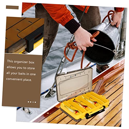 UKCOCO 2Pcs Fishing Lure Case Durable Multi Grid Fishing Gear Box for and Organization of Baits Hooks and Tackle Outdoor Fishing Accessories