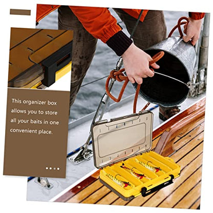 UKCOCO 2Pcs Fishing Lure Case Durable Multi Grid Fishing Gear Box for and Organization of Baits Hooks and Tackle Outdoor Fishing Accessories