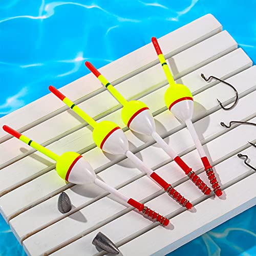 Sumind Fishing Floats Bobbers Balsa Wood Floats Oval Stick Slip Bobbers for Fishing Balsa Floats Crappie Tackle Accessories (20 Pieces)