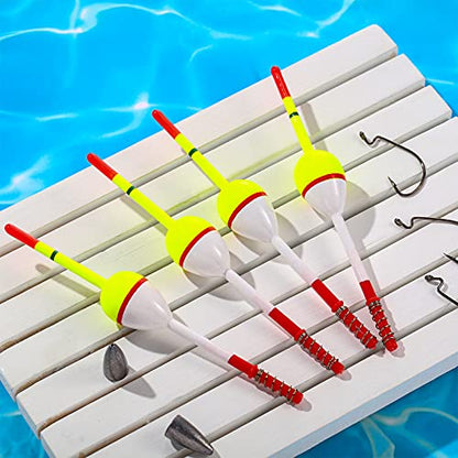 Sumind Fishing Floats Bobbers Balsa Wood Floats Oval Stick Slip Bobbers for Fishing Balsa Floats Crappie Tackle Accessories (20 Pieces)