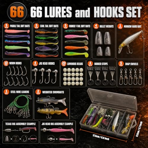 Fishing Rod and Reel Combos, Telescopic Fishing Rod, 2PCS Spinning Reel Set with Carrier Bag, Freshwater Fishing Rod and Reel Combos Kits for Saltwater and Freshwater Fishing