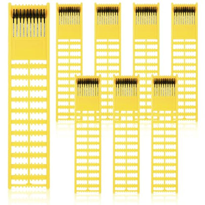 Meooeck 8 Pieces Fish Hook Holder Snelled Fishing Leader Holder 10.6 x 2.36 x 0.67 Inch Line Organizer for Storing Line Rigs - color: Yellow