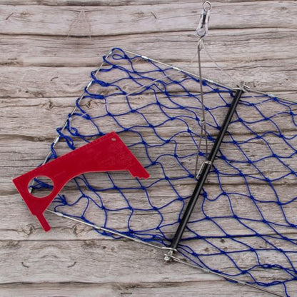 Dr.Fish Foldable Crab Trap with Gauge and Bait Clip, Castable Crab Crawfish Trap Snare Crabbing Net for Crayfish Lobster Minnow - color: Single Crab Trap with Gauge