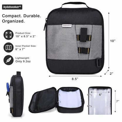 Kylebooker Soft Plastic Bait Storage Binders Organizer Saltwater Fishing Lure Leader Wallet Tackle Binder Bag - color: Black