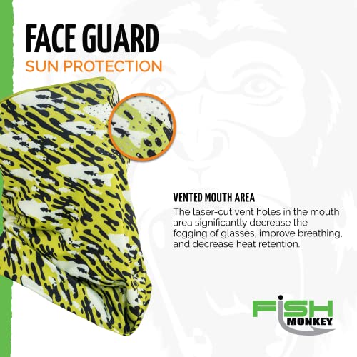Fish Monkey UPF 50+ Sun Protection Performance Face Guard - color: Schooln' Bass, size: One Size