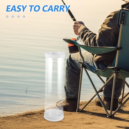 Fishing Floats Holders: Transparent Portable Float Tubes for Shore Use - Outdoor Buoy Bucket for Fishing Tackle Organization 19.29"x5.91"x5.91"