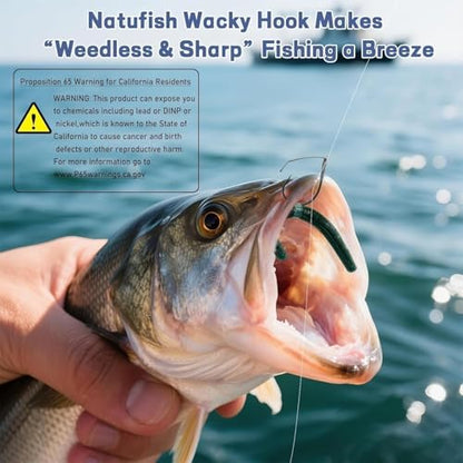 Small Weedless Wacky Rig Hooks - Fish Circle Hook for Wacky Worm & Neko Rig Fishing - 25 Pack Saltwater & Freshwater Bass Hooks - size: 2/0#_25pcs