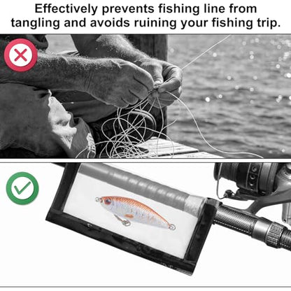6pcs Lure Protective Cover & Clear Fishing Lure Wraps, Fish Hook Protectors Sleeves Lures Shield Guards for Fishing Rod Pole Keep Anglers Safe & Organized