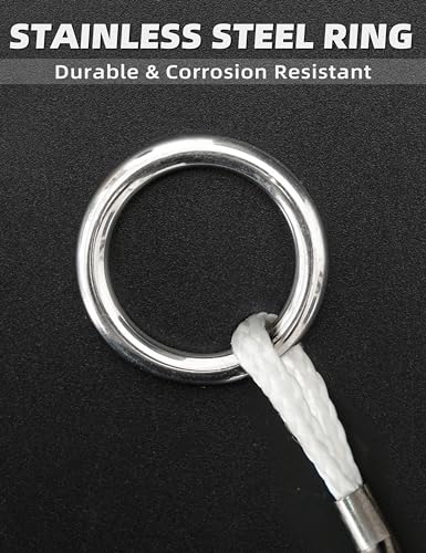 BLUEWING Fish Stringer 1pc Heavy Duty Stainless Steel/Aluminum Alloy Spike Floating Rope Easy to Use Snap Locks Rust Resistant
