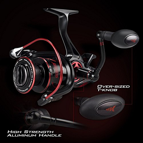 KastKing Sharky Baitfeeder III Spinning Reel 10+1 Shielded Stainless Steel BB - Carbon Fiber Drag for Live Liner Bait Fishing Action - style: 6000