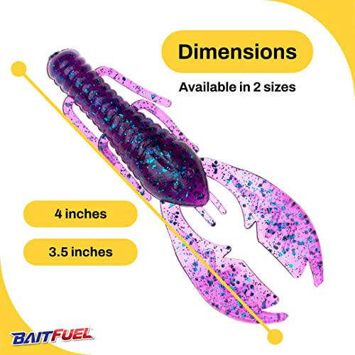 American Baitworks Paca Slim 4-Inch - color: Junebug, size: Small