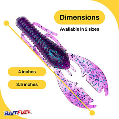 American Baitworks Paca Slim 4-Inch - color: Junebug, size: Small