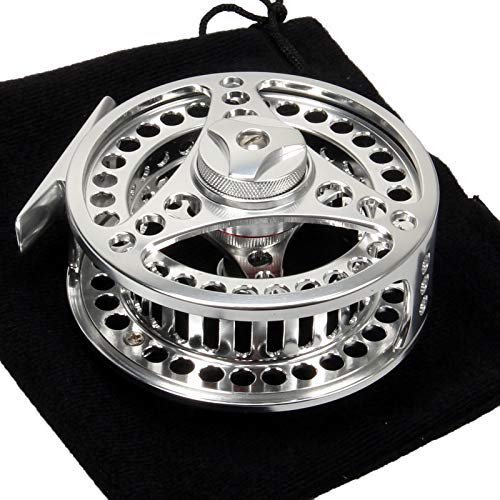 EX-ALC Fly Reel 3/4 5/6 7/8 9/10WT CNC Machined Large Arbor Aluminum Fly Fishing Reels Silver/Gunsmoke Fly Reels - color: Silver, size: 3/4WT Fly Reel