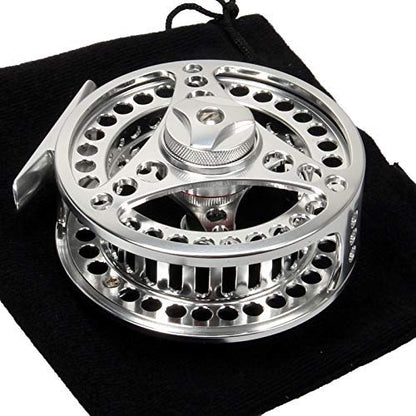 EX-ALC Fly Reel 3/4 5/6 7/8 9/10WT CNC Machined Large Arbor Aluminum Fly Fishing Reels Silver/Gunsmoke Fly Reels - color: Silver, size: 3/4WT Fly Reel