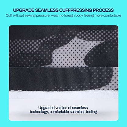 Fly Fishing Gloves Men Sun Sleeves Fingerless UPF Camo Quick-Drying UV Sun Protection for Kayak Rowing Adults Women - color: Black Camo, size: Large
