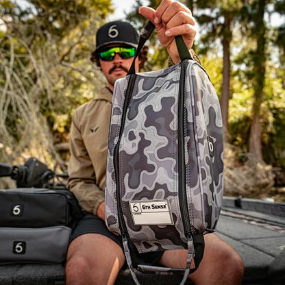 6th Sense Fishing Tackle Bag Extra-Large Bait Bag – Water-Resistant, Holds 20–25 Packs (Black) - color: Black