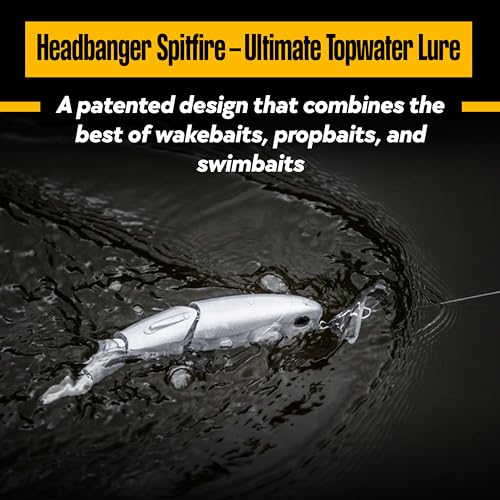 Headbanger Spitfire Topwater Fishing Lure (4-1/2" & 6-1/2") - color: Golden Shiner, size: 4-1/2"