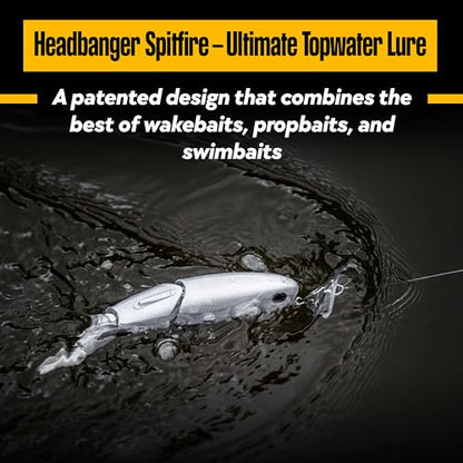Headbanger Spitfire Topwater Fishing Lure (4-1/2" & 6-1/2") - color: Golden Shiner, size: 4-1/2"