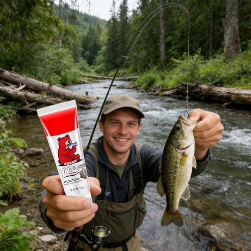 Fish Attractant Gel 50g Powerful Long-Lasting Fishing Supplies | Bass Attractant Gel for Outdoor Activities Camping Survival Kayak Boat Shore Lake River Beach