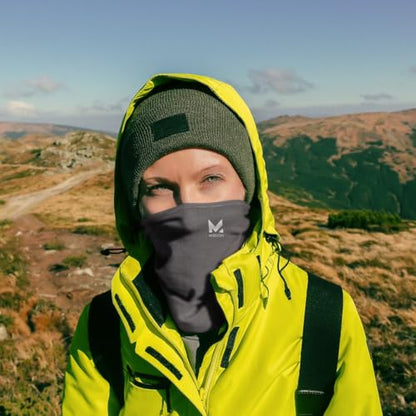 MISSION Multi-Use Neck Gaiter Face Mask for Ski & Outdoors, UPF 50, Breathable Lightweight Fabric - color: Blue