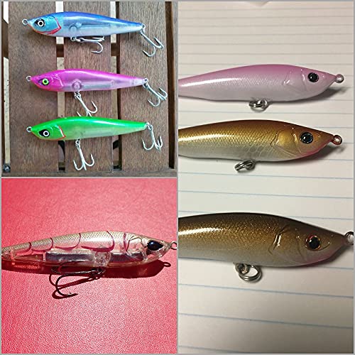 10 Blank Unpainted Minnow Crankbait Topwater Lipless Jerkbait Fishing Lures V3 - color: UPM708P10