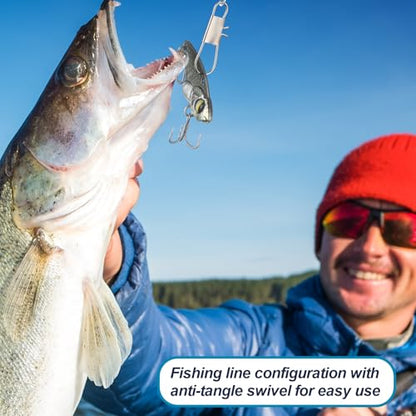 30 Pcs Fishing Leaders Saltwater Tackle Rig with Swivels Snap Stainless Steel Hooks Nylon Lines High Strength Fishing Wire Gear Equipment for Saltwater - size: 14.2 Inch, style: 1 Arm