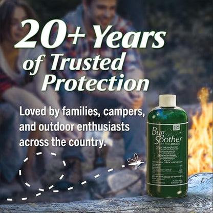 Bug Soother Natural Insect Repellent Spray, DEET-Free 16 oz. Refill | Plant Based | Repels Mosquitos, Gnats & No See'ums | Family Safe | Made in the USA - color: 16 Oz + 1 Oz
