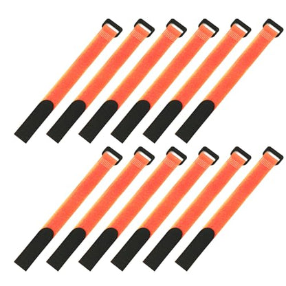 12Pcs Tie Belts Suspenders Fastener Cable Fishing Rod Holder Strap Fishing Accessory Wrap Band Holder High Strength - color: B