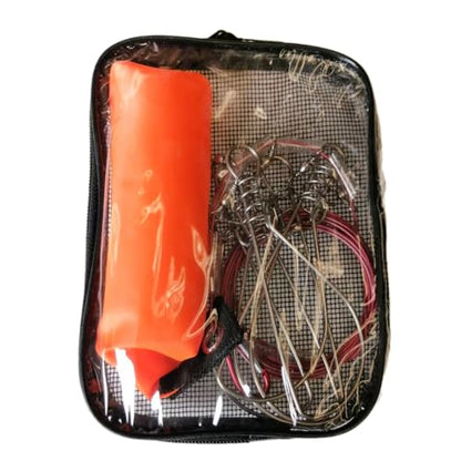 Live Fish Lock Buckle Tackle Kits Fishing Accessory Stainless Steel Chain Stringer with Float Live Fish Lures Lock Belt - color: A