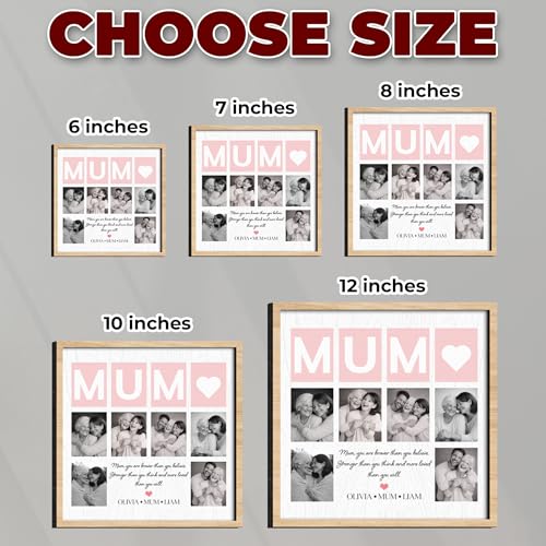 Personalized Mum Picture Wooden Frame, Custom Family Photo with Meaningful Quote & Names, Best Mother Ever Plaque Gifts for Mother's Day, Sentimental Gifts Ideas for Mom, Grandma, Nana, Women - color: 0. Mom-03