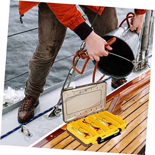 UKCOCO 2Pcs Fishing Lure Case Durable Multi Grid Fishing Gear Box for and Organization of Baits Hooks and Tackle Outdoor Fishing Accessories