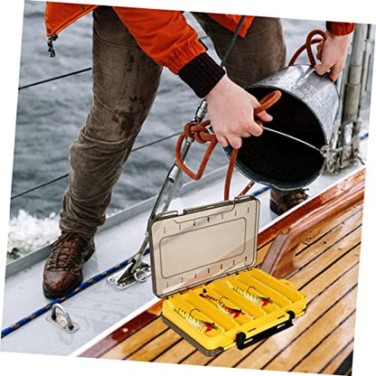 UKCOCO 2Pcs Fishing Lure Case Durable Multi Grid Fishing Gear Box for and Organization of Baits Hooks and Tackle Outdoor Fishing Accessories
