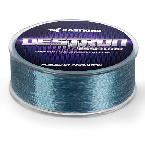 KastKing Destron Essential Monofilament Fishing Line, Advanced Polymer Coating for High Abrasion Resistance, Super Smooth, High Strength, Low Memory Mono Line, Fresh and Saltwater Fishing - color: Bluebird, size: 6LB(600 Yds)