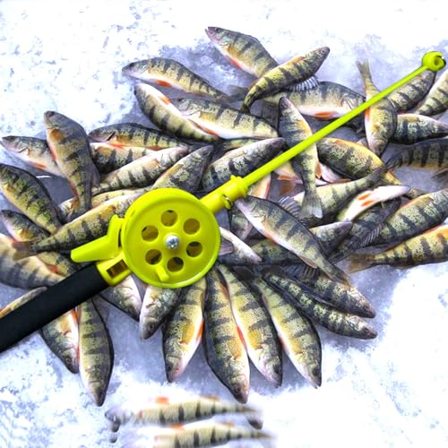 Small Ice Winter Fishing Rod with Reels Wheel Portable Beginner Children