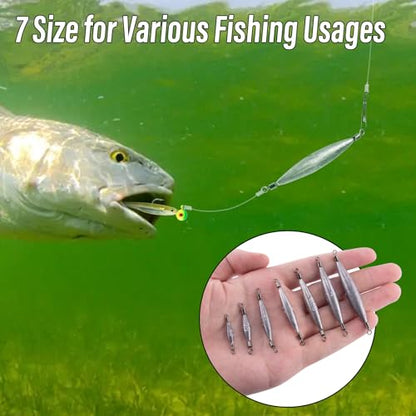Dr.Fish 20 Pack Inline Trolling Weights with Double Barrel Swivels (1/16oz-3/4oz), Lead Egg Sinkers for Salmon Trout Walleye Freshwater Saltwater Fishing - size: 1/16oz-20 Pack