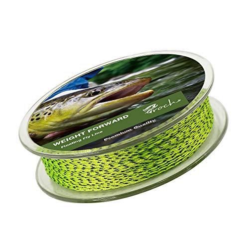 Fly Line Backing 20LB 30LB 100 Yds for Trout Fishing - Yellow Black, Set of 2