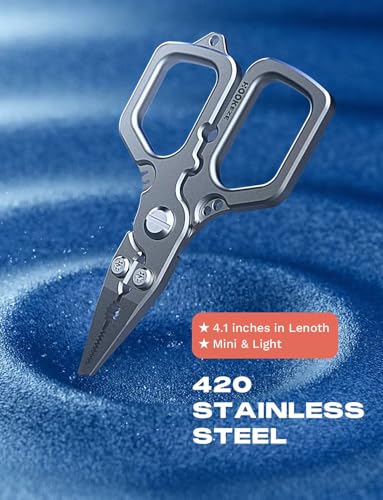HOOK-EZE 420 Fishing Pliers, 4.1“ Multi-function Fishing Tool with Tungsten Cutters, Knot Tying Tool with Lanyard, Split Ring Hook Remover, Freshwater Fishing Tool Gift for Men