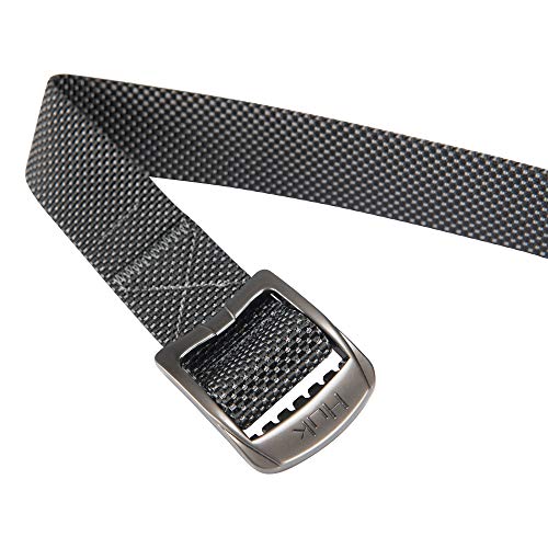 Huk Fishing Nylon Webbing Belt, Adjustable Sizing, Casual, Lifestyle, Quick Dry, 44" Max Length - color: Black