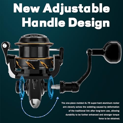New DF Spinning Reel Saltwater Freshwater Fishing Reel Shallow Aluminum Spool, 5.2:1 Gear Ratio, Upgraded Copper Gears, Metal Handle Knob, Smooth Bearings - size: 3000, style: Shallow Line Cup