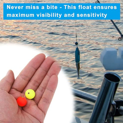 PATIKIL Fishing Bobber, Slip Foam Floats Buoy Rig Stoppers for Crappie Trout Bass Fishing - color: Red,Yellow, size: 0.6 Inch