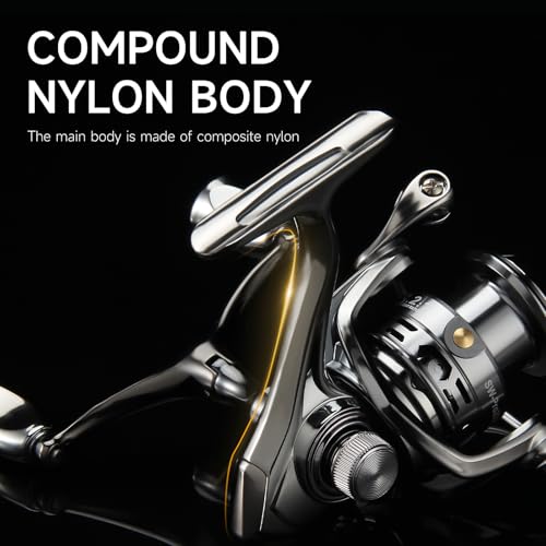 HAUT TON Dolphin Advance Edition Spinning Reel,5.2:1Gear Ratio,22LBS,5+1BB,Backlash Free Bearing,Sealed Drag System,Saltwater,Freshwater Fishing Reels - color: SWPro, size: 3000