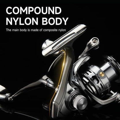 HAUT TON Dolphin Advance Edition Spinning Reel,5.2:1Gear Ratio,22LBS,5+1BB,Backlash Free Bearing,Sealed Drag System,Saltwater,Freshwater Fishing Reels - color: SWPro, size: 3000
