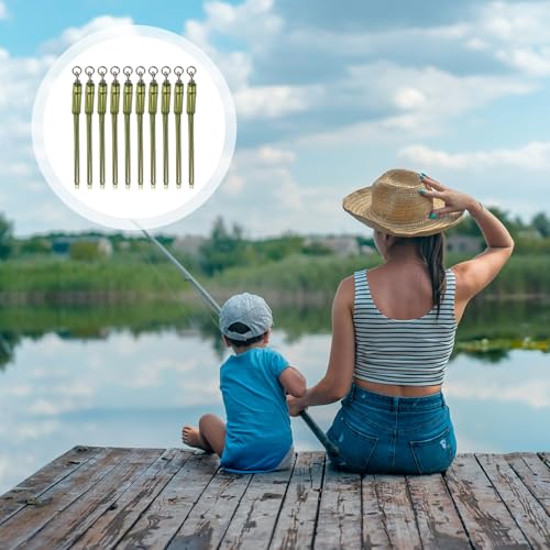 Toddmomy 10pcs Heavy-Duty Carp Fishing Rolling Swivels Portable Fishing Accessory Compact Connector for Various Methods Outdoor Tackle Small Flexible Links